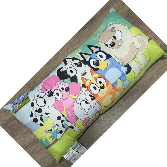 Snuggle Up With The Bluey Characters Kids Large Body Pillow 30x16" - Picture 5 of 8
